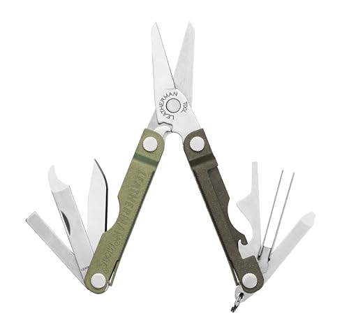 Leatherman Micra - Edelstahl-Schlüsselanhänger Multi-Tool mit Federschere und 9 Werkzeugen - Spruce