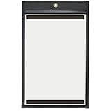 StoreSMART - Magnetic Rigid Sewn Vinyl Plastic Pockets - Black - 50 Pack - 6