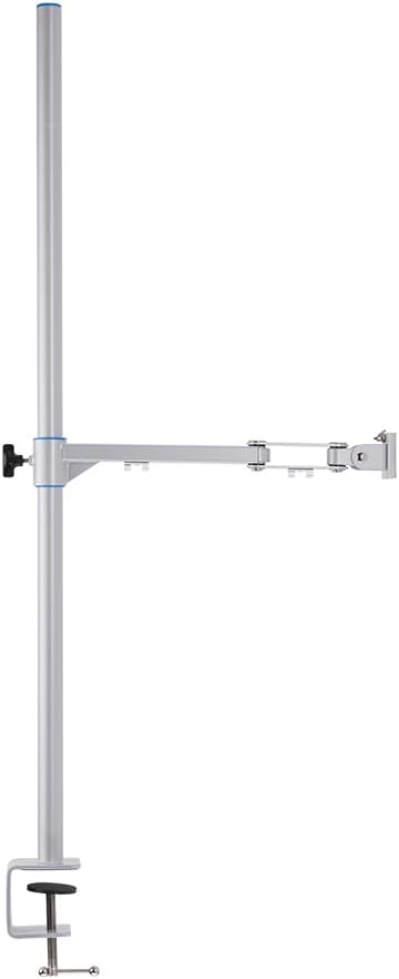 amaran Verge Desk Clamp Stand, Fast, Secure & Tool-Free Mounting Adjustable Aluminum Desk Clamp (Silver)