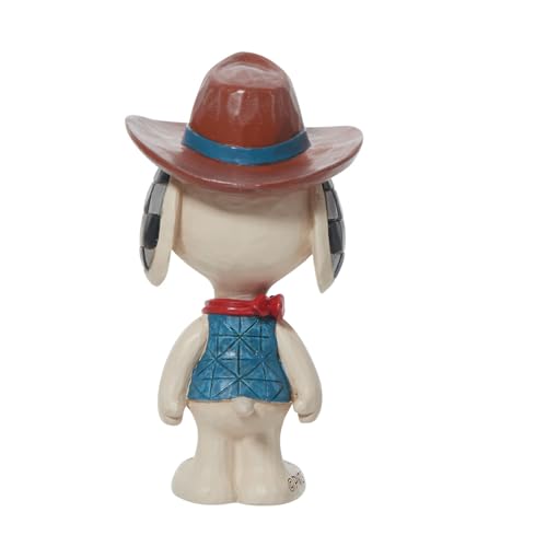 Enesco Peanuts by Jim Shore Snoopy Cowboy Miniature Figurine, 3.44 Inch, Multicolor