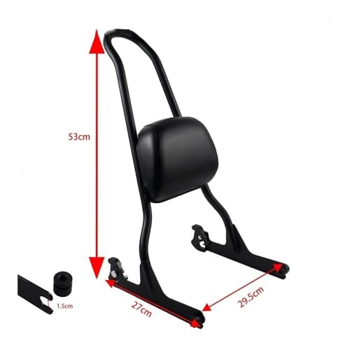 Coussin dossier passager détachable Softail FXST FXSTB FXSTC FLSTF FLSTFBS - 7