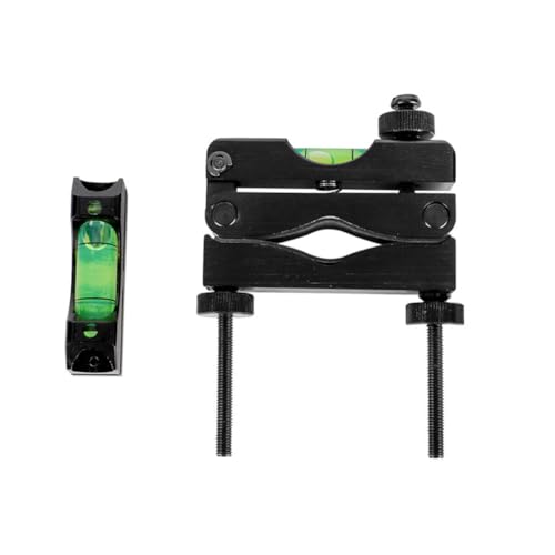 kissybride Scope Leveling Tool Kit, 25.4/30mm Scope Mounting Level with 2 Magnetic Universal Level Bubbles (Black)
