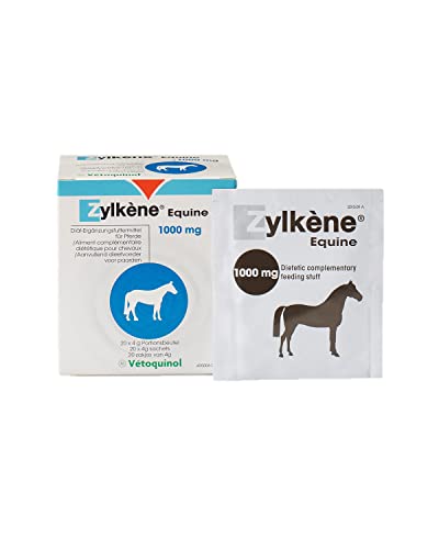 Vetoquinol Zylkene Equine | 20 x 4 g | Complemento alimenticio dietético para Caballos | Puede Ayudar a Reducir el Comportamiento no Deseado de los Caballos en situaciones desconocidas