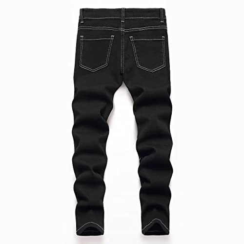 Boys Skinny Fit Moto Wrinkled Stretchy Ripped Distressed Jeans Pants2