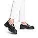 DREAM PAIRS Loafers for Women Platform Chunky Penny Loafer Slip On Casual Dressy Business Shoes with Arch Support,Size 6.5,Black-Pu,DWUMLS2531
