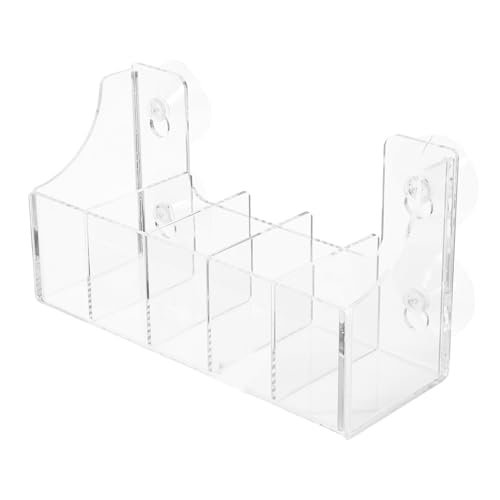 EXHUMKY Refrigerator Beverage Storage Rack Strong Cups Acrylic Holder for Bottles and Cans Organizer Space-Saving Shelf for Fridge Door for Home and Kitchen Use