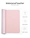 YSAGi Leather Desk Protector, Office Mat, Large Mouse Mat, Non-Slip PU Leather Blotter, Laptop Pad, Waterproof Writing Pad for Office and Home (Light Pink, 23.6