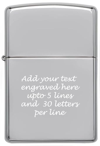 Customized Personalized ZIPPO Classic Windproof Oil Lighter Engraving (Chrome)