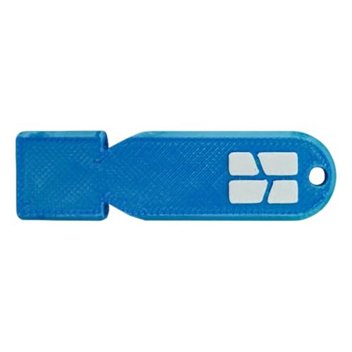 Silbato portátil de emergencia con cordón azul miniatura 1
