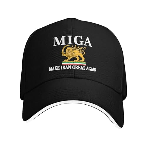 Make Iran Great Again Hat Chapeau iranien avec Lion et Soleil Drapeau Persan du Vieil Iran Casquette de Camionneur Lion et Soleil Casquette de Baseball avecDrapeau iranien pour Hommes et Femmes