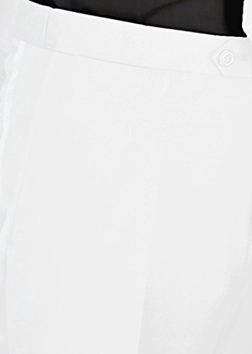 Gn Giorgio Napoli Men's Tuxedo Suit 2 Button Jacket Flat Front Adjustable Pant (54 Regular Us / 64R Eu, White) #TOP4