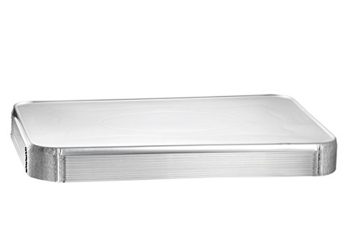 Plastible Full Size Deep Steam Aluminum Table Pans - Disposable to go Foil Pans for Chafing, Baking, Storing and Catering Containers (21” x 13” x 3”) (10, With Lids)
