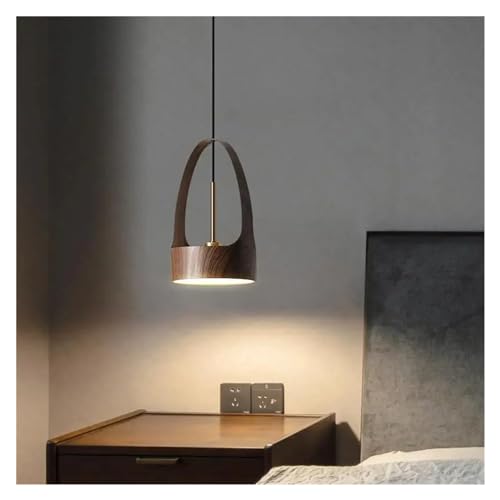 Lampe pendante LED bois moderne élégance scandinave pour votre salon