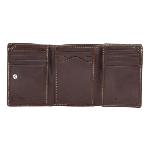 Tony Perotti Men's Italian Leather Trifold RFID Wallet With ID Window, Card Holders, Currency Gusset, Receipt Pockets - Eco-Friendly Vegetable-Tanned Full Grain Leather