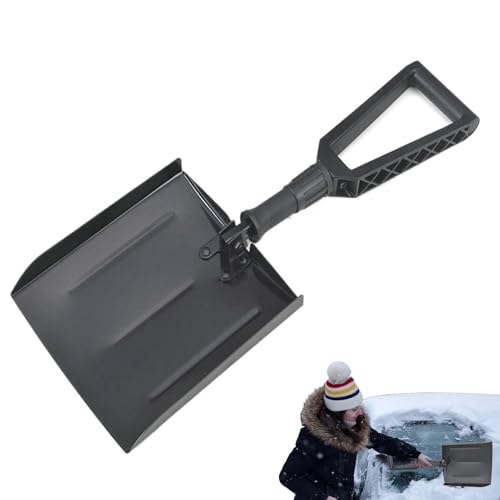 Pala de nieve ligera, pala de nieve plegable | Pala de nieve portátil, pala multiusos ergonómica para trabajos pesados para la eliminación de nieve, pala de camping robusta multifuncional con