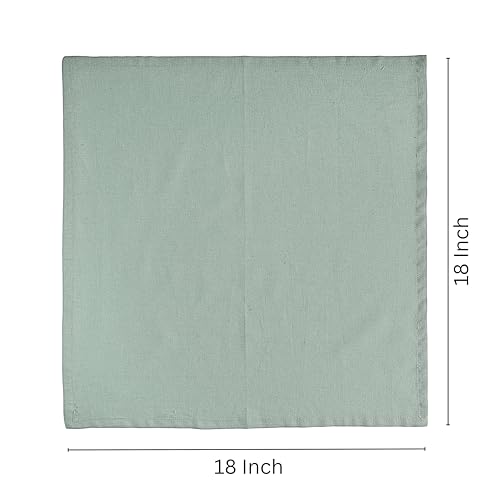 Image of FINGERCRAFT Table Napkins 18x18 Inches Set of 6 Cotton Linen Blend Fabric Dinner Cloth Napkins Washable and Reusable, Good Absorbency for Home, Parties, Hotels (Aqua)