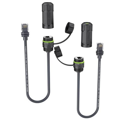 CAMWAY 2Pack Ethernet Adapter for Starlink MINI/Starlink Gen 3 - IP68 Waterproof Starlink SPX to RJ45 Connector,1200Mbps Shielded Cable for Starlink Dish/V3 Router,Plug-and-Play