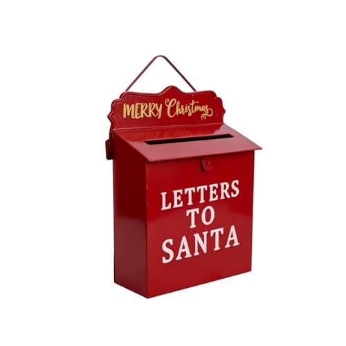 Boîte à lettres de Noël extérieure rouge décorative pour porche