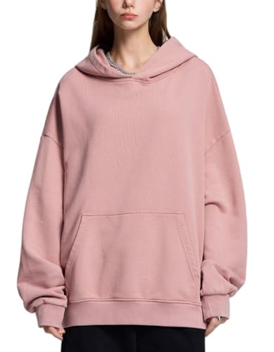 Mens Oversized Hoodies Acid Wash Womens Vintage Hoodie Baggy Streetwear Pullover for Teens