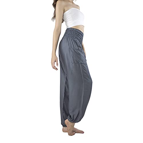 Boho Pants 2-Pocket Flowy Harem Pants Women for Yoga Travel Hippie Clothes
