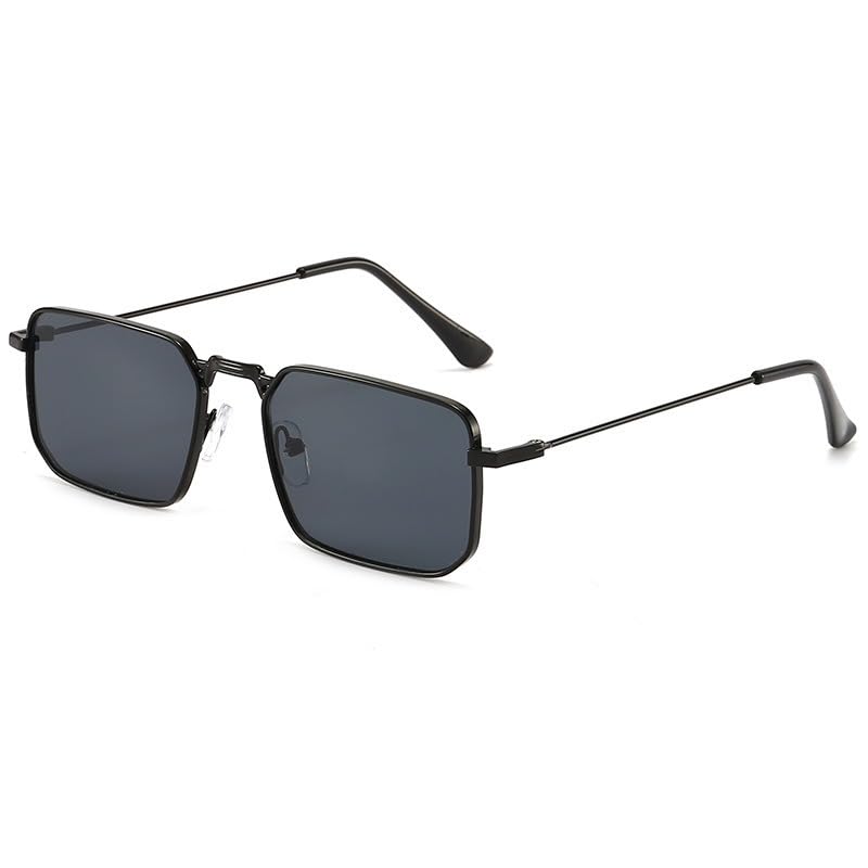 ftk Square Frame Sunglasses – Style Metal Shades for Men & Women-picture-5