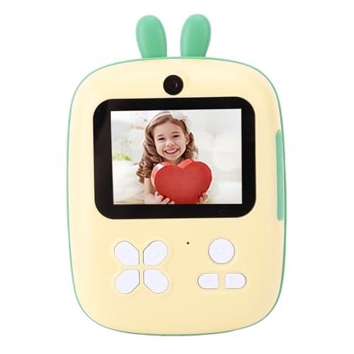 Impresión Instantánea de Cámara para Niños, Cámara Instantánea de 80MP y 1080p para Niños con Papel Impreso, Cámara de Video Digital Selfie para Niños Pequeños, Regalos de (Green)
