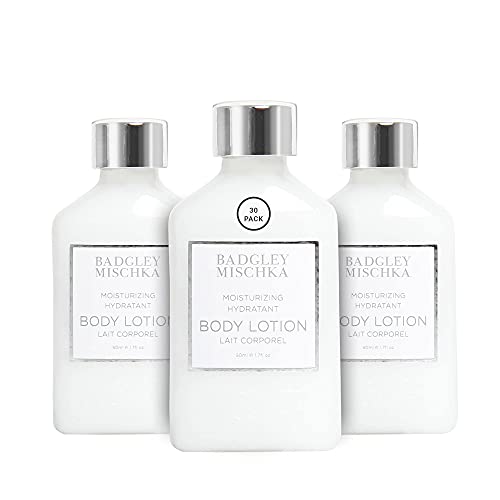 Badgley Mischka 1.7floz/50mL Body Lotion Toiletries for Bathroom, Guests, Hotels, Motels, and Lodging (30 pack)