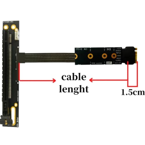 Rordigo PVC VGA-adapterkabel M.2 till PCIe X16, 30 cm
