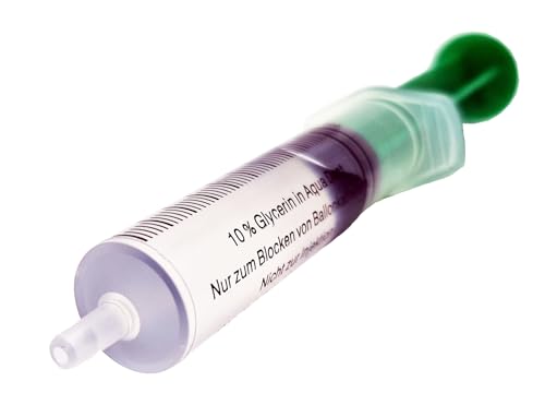 TIGA-MED Blockerspritze 10 ml – steril einzeln verpackt | Wasser-Glycerin-Gemisch gegen Ballondiffusion | für Ballonkatheter & Harnblasenkatheter | 5 Stück