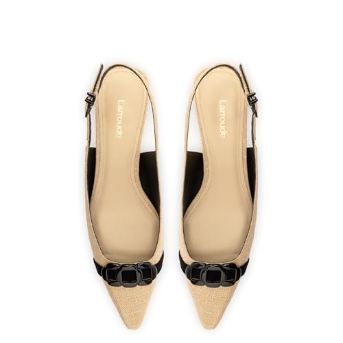 Franca Pump In Beige Raffia And Black Trimming3