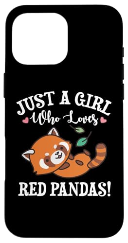 Kawaii Womens Kids Just A Girl Who Loves Red Pandas Lover �X�}�z�P�[�X iPhone 16 Pro Max �p