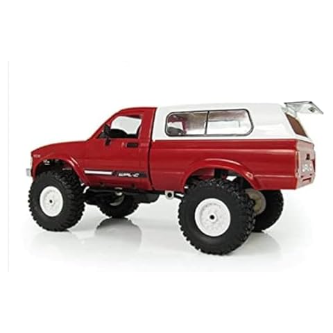 FMTStore WPL C24 1/16 2.4GHz 4WD RC Car Crawler w/Headlight Remote Control Crawler Off-Road Pick-up Truck RTR Toy Boy, Girl and Adult (Red) Cover