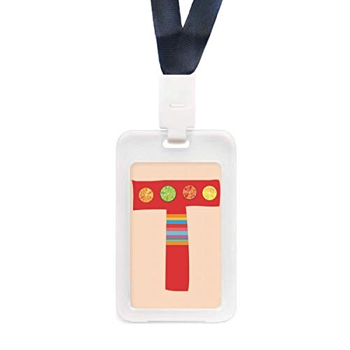 Porte-carte de crédit transparent avec lettre T et motif orange pour un rangement quotidien