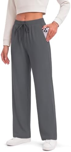 CAMPSNAIL Jogginghose Damen Weite Sporthose Lang | Bequeme Baggy Freizeithose ,Trainingshose,Laufhose,Yogahose,Sweatpants mit Elastischem Bund und Taschen