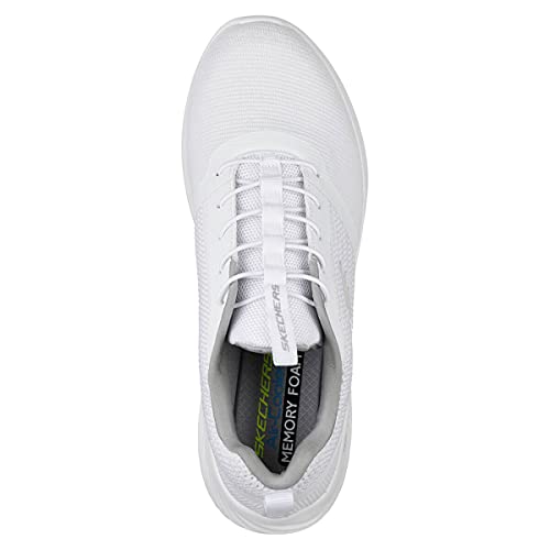 Skechers Herren Bounder Sneaker, White Mesh Pu Trim, 42.5 EU – Ansicht 5