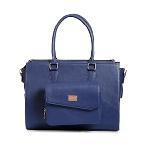RASHKI LEYA – Women work tote bag | Detachable Hand Clutch and Shoulder Strap | 15.6″ Laptop Compartment