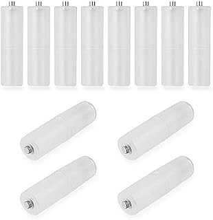 LUCY WEI 12 Pcs AAA to AA Adapter Battery Size Converter Adapter Plastic Case Switcher for AAA to AA Size