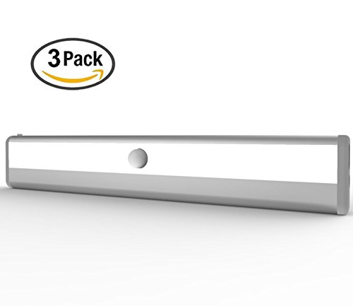 10 LED Motion Sensing Closet Lights, Lemontec 3 Pack DIY Stick-on Anywhere...