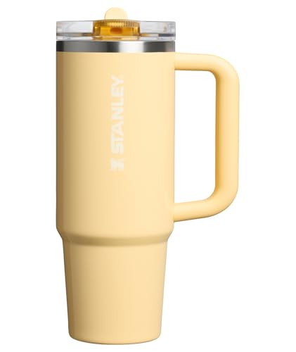 Image of STANLEY Quencher ProTour Flip Straw Tumbler with Leakproof Lid 30 oz | Built-In Straw and Handle | Cup Holder Compatible for Travel | Insulated Stainless Steel Cup | BPA-Free | Butter Gloss
