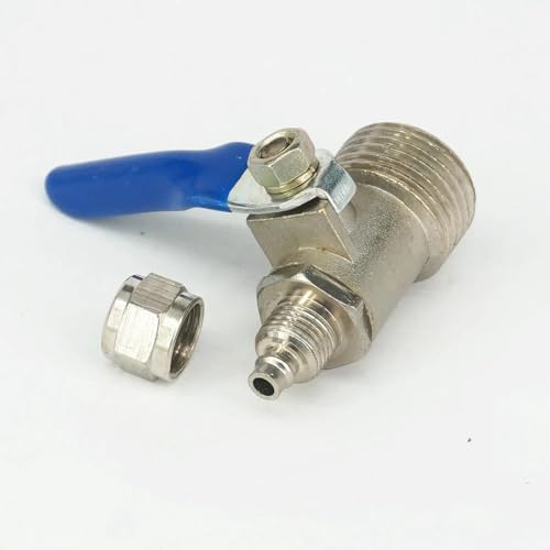 Válvula de bola de latón de 1/2 pulgada, conector rápido resistente para manguera 2