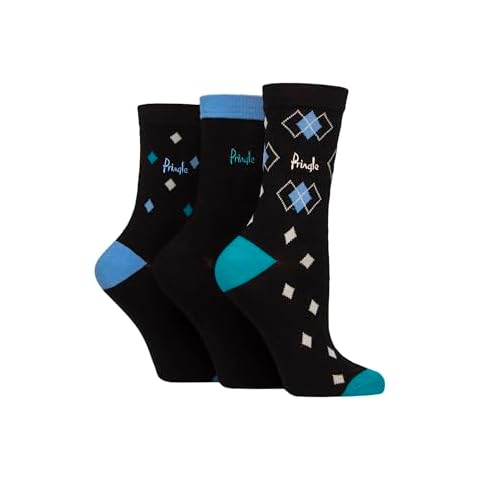 Pringle of Scotland Ladies Argyle Cotton Socks Pack Cover
