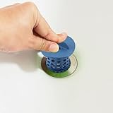 Bathroom Drain Strainer 2 Pack Shower Hair Catcher Sink Drain Cover Anti Clog Filter Mat for Bathtub Drain Household Use(Blue)