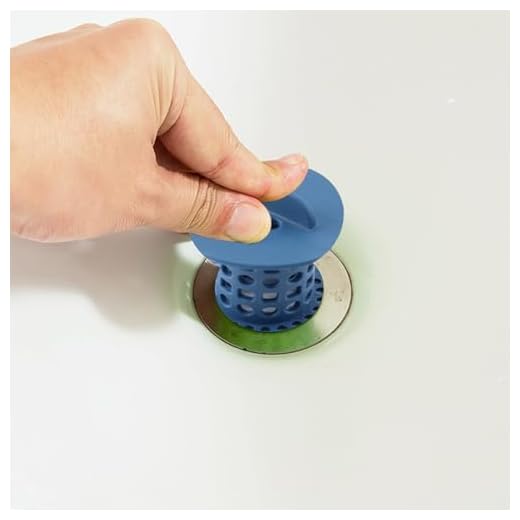 Bathroom Drain Strainer 2 Pack Shower Hair Catcher Sink Drain Cover Anti Clog Filter Mat for Bathtub Drain Household Use(Blue)
