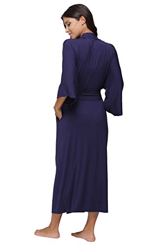 Women's Soft Robes Long Bath Robes Full Length Kimonos Sleepwear Dressing Gown,Solid Color