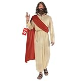 Morph Disfraz Jesus de Nazaret, Disfraces Jesucristo Adulto, Traje Hebreo Hombre, Disfraz Carnaval Hombre - XXL