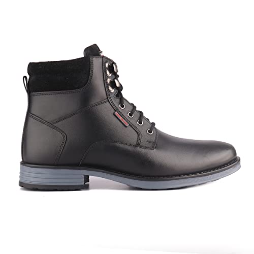 Image of Red Chief Men's Leather High-Ankle Boots with Contrast Blue Sole - Rugged | Bold | Urban | RC377