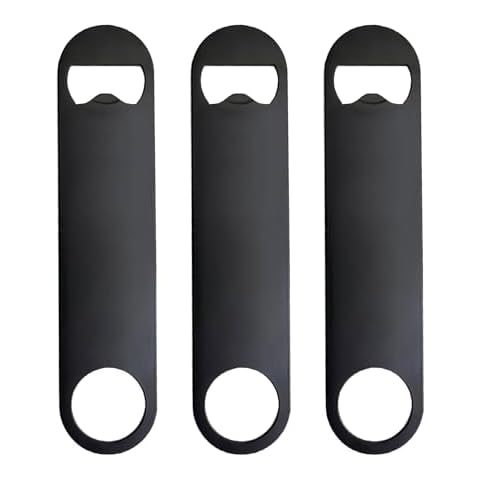EIOKIT 3 PACK Stainless Steel Flat Bottle Opener,Beer Bottle Opener,7 Inch,Kitchen Use Cover