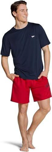 Speedo Men's Rash Guard Swim Shirt - (XX-Large, Navy Blue)3
