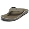 OLUKAI Ohana Mens Sandals, Water Resistant Flip Flops with Arch Support, Lightweight Comfort for Beach & Travel, Enhanced Traction for Wet Surfaces