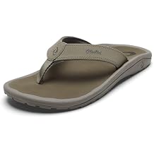 OLUKAI Ohana Mens Sandals, Water Resistant Flip Flops with Arch Support, Lightweight Comfort for Beach & Travel, Enhanced Traction for Wet Surfaces